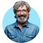 Senior Male In Blue Cicle