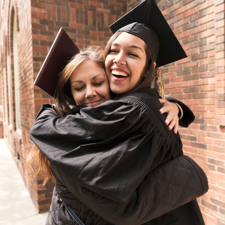 Graduation Friends Hugging