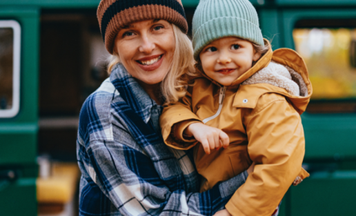 Hipster Mum And Child