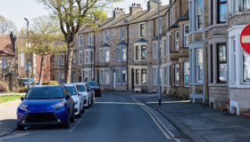 A street in england - row of houses