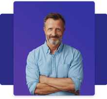 Smiling Business Man Folded Arms