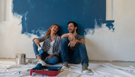Couple Painting New House 
