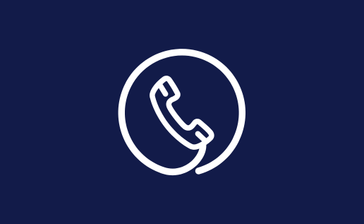 White Phone Icon Blue Background