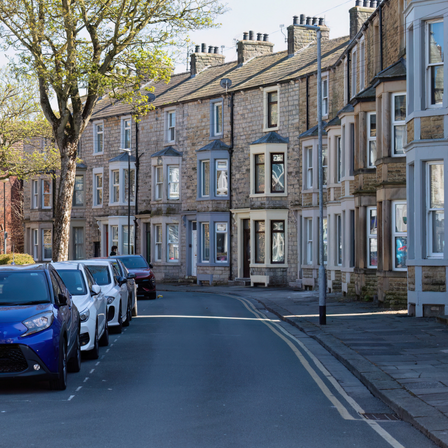 A street in england - row of houses