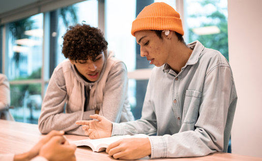 Two Young Teenage Boys Talking