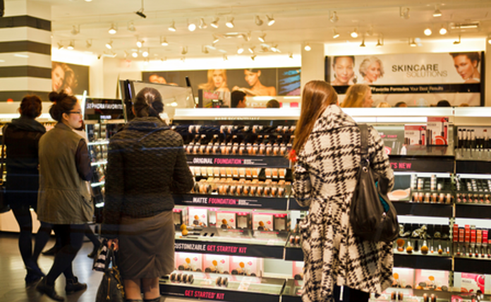 Shopping for beauty products