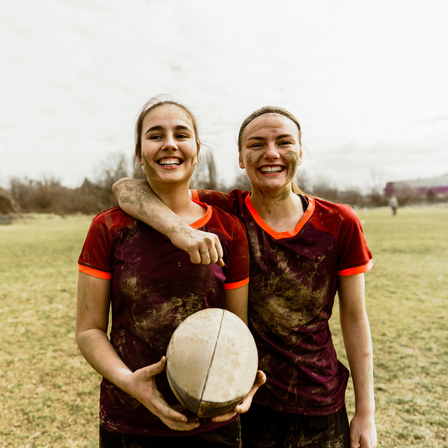 Teenage Girls Playing Rugby
