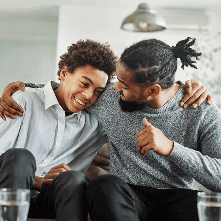 Teenage Boy Hugging His Dad Blog Image