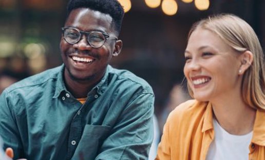 Friends Enjoying Themselves At A Restaurant