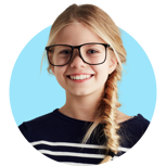 Young Girls Stripe Top Blue