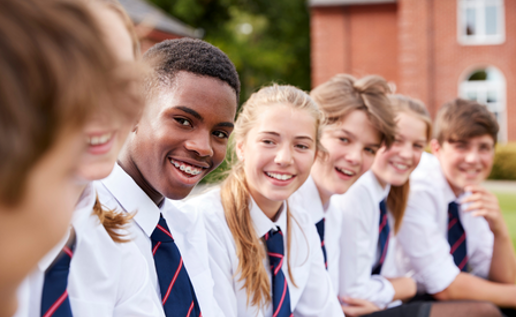 Group Of Teenage Students At School