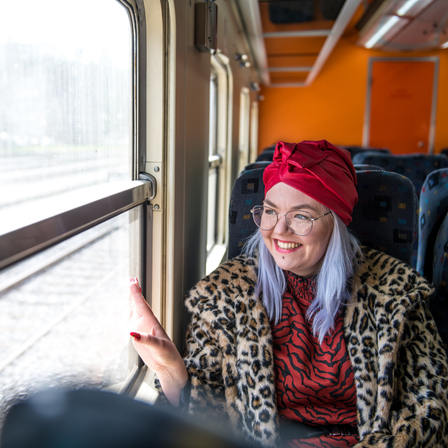 Young Lady On A Train