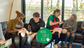 Parents at a Mini First Aid course