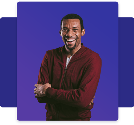 Smiling African American Man In Maroon Jumper