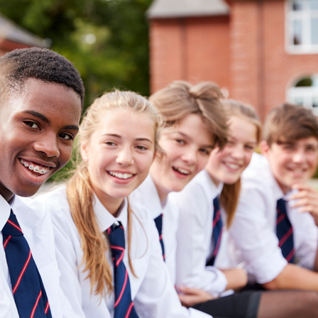 Group Of Teenage Students At School