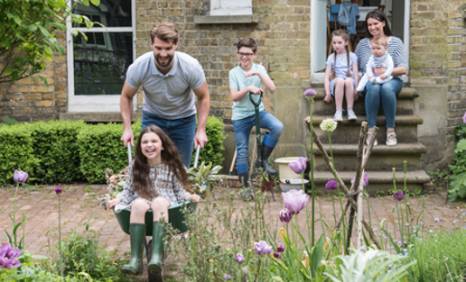 Family In The Garden