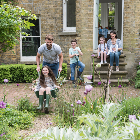 Family In The Garden